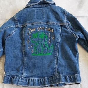 Kids Denim Jacket with Gator Embroidery Size 3t See You Later Gator